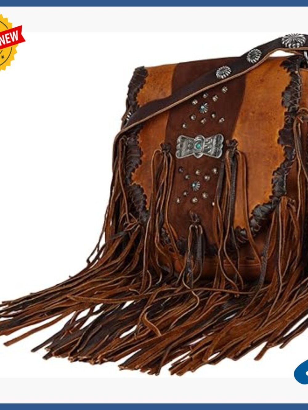 Genuine Leather Western Messenger Bag Shoulder Purse Handbag